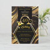 Simple 40ème anniversaire Invitation (Debout devant)