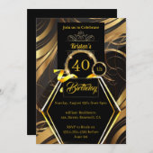 Simple 40ème anniversaire Invitation (Devant / Derrière)