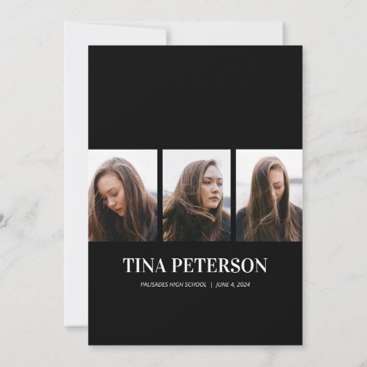 Simple 4 Faire-part d'obtention d'un diplôme photo (Dos)