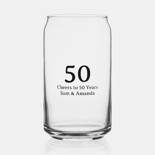 Simple 50e Anniversaire Personnalisé (Recto)