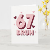 Simple 67 Bruh Card Kaart (Gele Bloem)