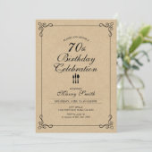 Simple 70e anniversaire Fête Invitation (Debout devant)