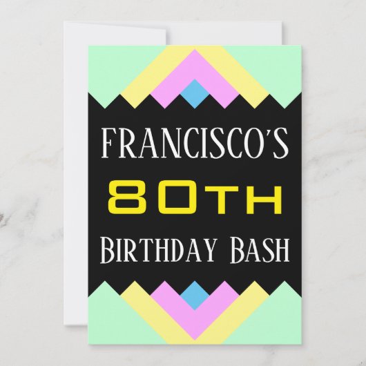 Simple "80th Birthday Bash" Invitation d'anniversa (Devant)