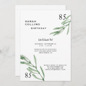 Simple 85e anniversaire Invitation de fête (Devant / Derrière)