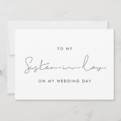 Simple à ma belle-soeur sur ma carte de jour de ma (Devant)