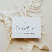 Simple à ma mère le jour de mon mariage carte