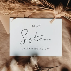 Simple à ma soeur sur ma carte de jour de mariage