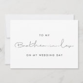 Simple à mon beau-frère sur ma carte de jour de ma (Devant)