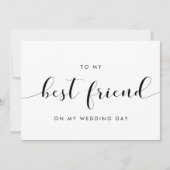 Simple À mon meilleur ami sur ma carte de jour de  (Devant)