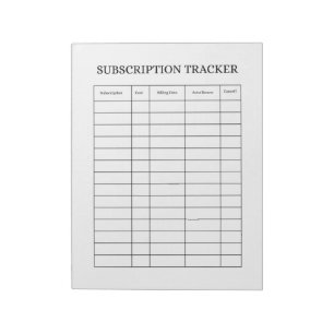SIMPLE Abonnementen Tracker Notitieblok