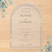 Simple Acrylic wedding arch 5 x7 invitation