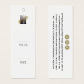 Simple Add Your Logo White Clothing Price tag (Devant & derrière)