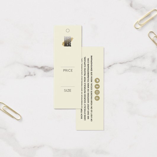 Simple Add Your Logo Yellow Clothing Price tag (Bureau)