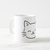 Simple Aesthetic Kitty Design Koffiemok (Voorkant links)