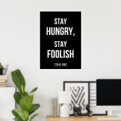 simple affiche de motivation en noir et blanc (Bureau à domicile)