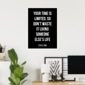 simple affiche de motivation en noir et blanc (Bureau à domicile)