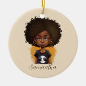 Simple Afro Woman Keramisch Ornament (Voorkant)