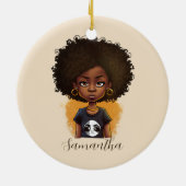 Simple Afro Woman Keramisch Ornament (Achterkant)