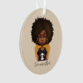 Simple Afro Woman Ornament (voorkant)
