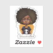 Simple Afro Woman Sticker (Vel)