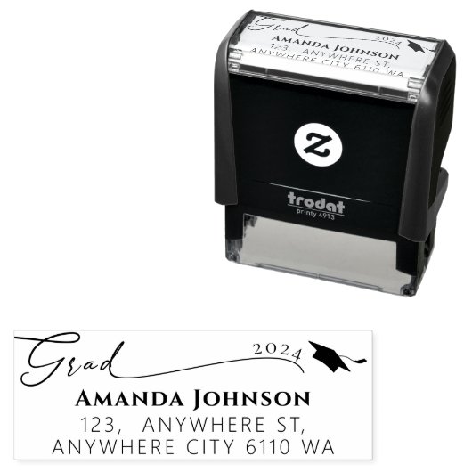 Simple Afstuderen Address Afstuderen Zelfinktende Stempel (In situ)