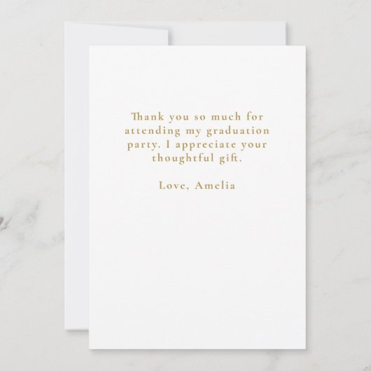 Simple Afstuderen Photo Afstuderen Bedankkaart (Achterkant)