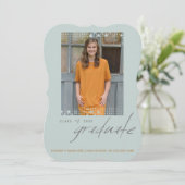 Simple Afstuderen Photo Party Kaart (Staand voorkant)