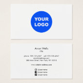 Simple Ajouter votre logo avec les icônes des médi (Devant & derrière)