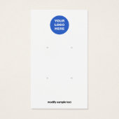 Simple Ajouter Votre Logo Carte D'Affichage À Deux (Devant)