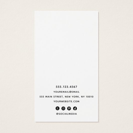 Simple Ajouter Votre Logo Trois Écouteurs Carte D' (Dos)