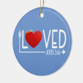 Simple amour Bible Verse Valentine | Ornement (Gauche)