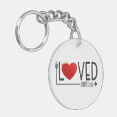 Simple amour Bible Verse Valentine | Porte-clé (Devant gauche)