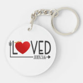 Simple amour Bible Verse Valentine | Porte-clé (Dos)