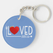 Simple amour Bible Verse Valentine | Porte-clé (Dos)