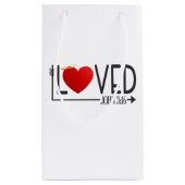 Simple amour Bible Verse Valentine | Sac Cadeau (Dos)