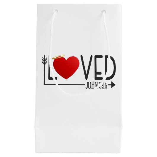 Simple amour Bible Verse Valentine | Sac Cadeau (Devant)