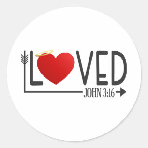 Simple amour Bible Verse Valentine Sticker