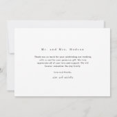 Simple Amour et Merci photo Mariage (Dos)