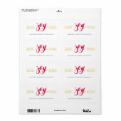 Simple Amour Joy étiquette Paix (Feuille entière)