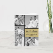 Simple Amour & Merci 5 Multi Photo Modern Mariage (Devant)