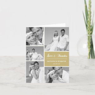 Simple Amour & Merci 5 Multi Photo Modern Mariage