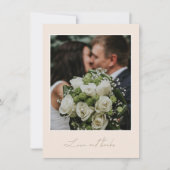 Simple amour Merci Mariage photo Merci (Devant)