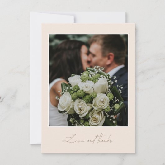 Simple amour Merci Mariage photo Merci (Devant)