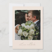 Simple amour Merci Mariage photo Merci (Devant)