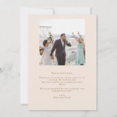 Simple amour Merci Mariage photo Merci (Dos)