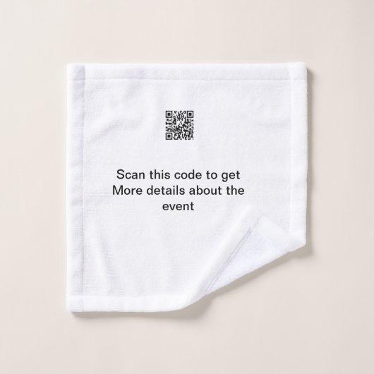 Simple analyse de code Q R modèle d'événement méti (Gant de toilette)
