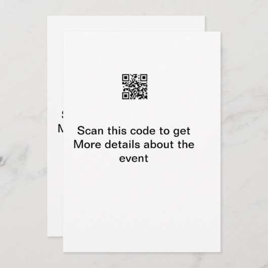 Simple analyse de code Q R modèle d'événement méti (Devant / Derrière)