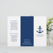 Simple Ancre nautique Marine Blue Trifold Brochure (Debout devant)
