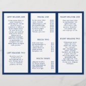 Simple Ancre nautique Marine Blue Trifold Brochure (Dos)