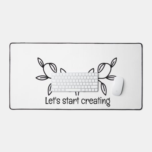 Simple and calm design desk mat (Clavier et souris)